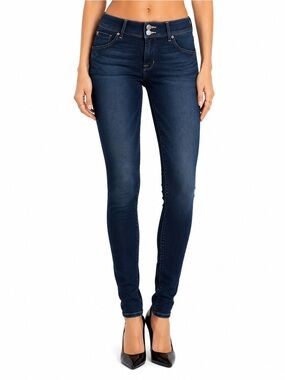 Hudson Jeans Nico Midrise Super Skinny Dark Wash Stretch Jeans Size 30
